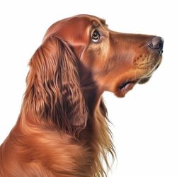 Portrait of Irish Setter