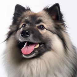 Portrait of Keeshond